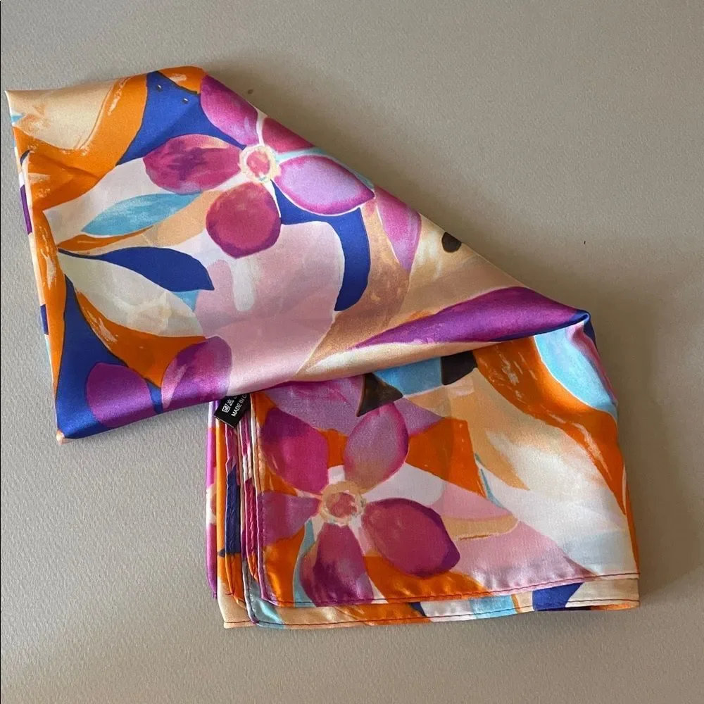 Floral Print Scarf Multicolor N1378